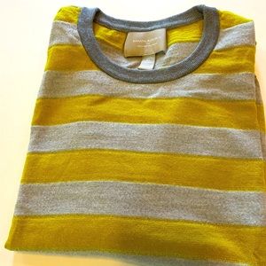 Banana Republic yellow & silver striped sweater XL